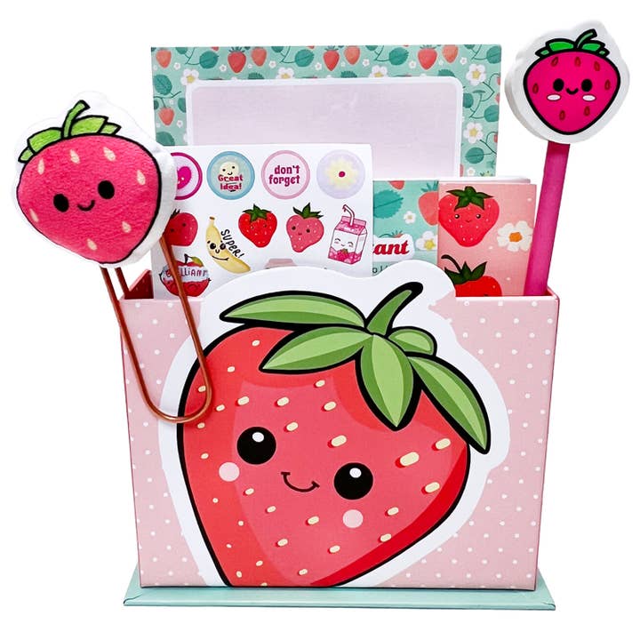 Set de Papelería Perfumada en Caja de Fresa para venta al por mayor de Streamline