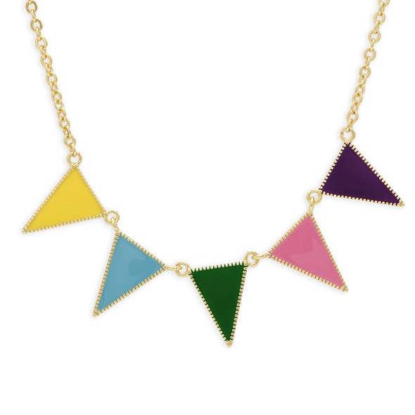 Triangle Banner Necklace for wholesale by Lily Nily