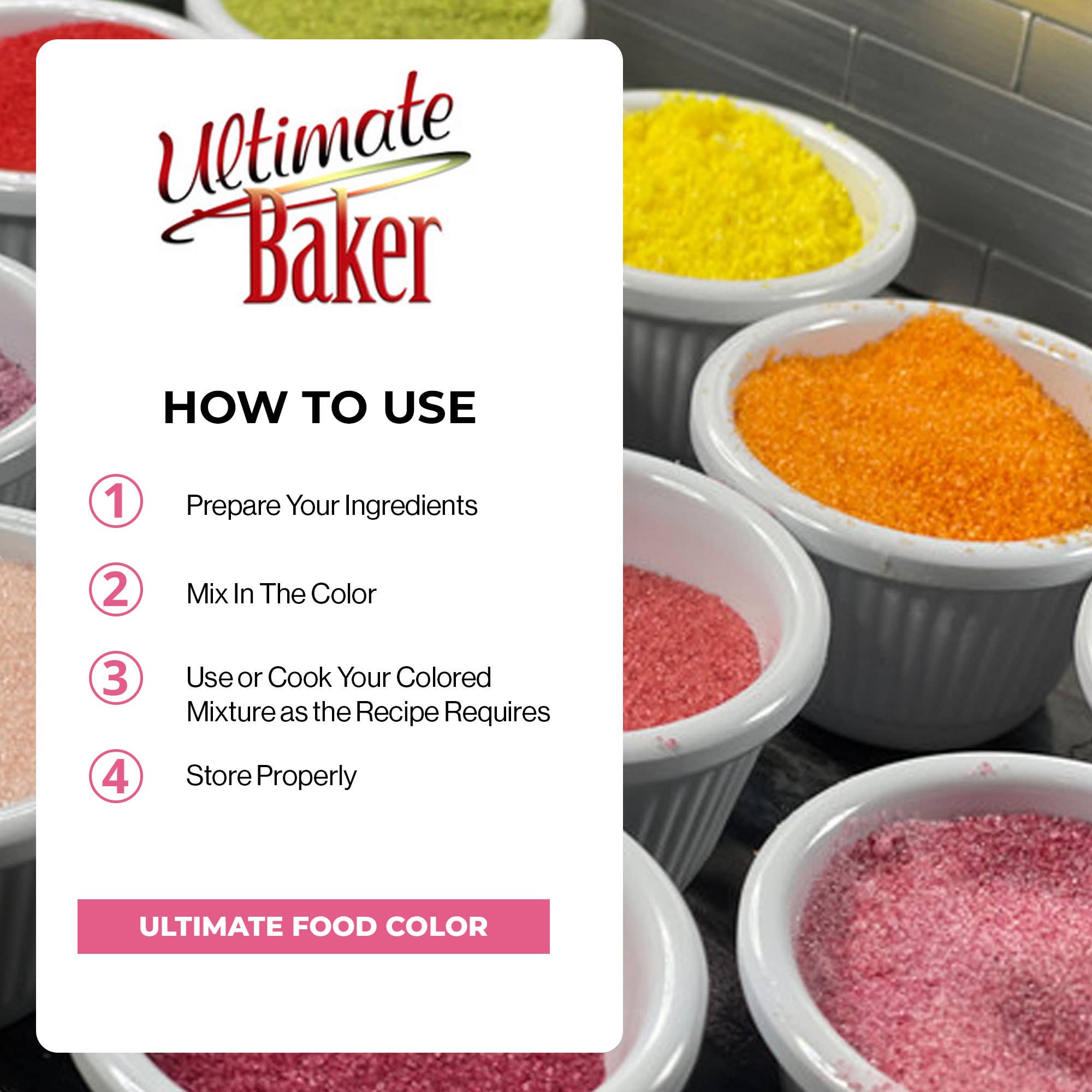 Ultimate Baker - Venta al por mayor Kit de decoración de tartas - Colorante alimenticio rosa natural de Ultimate Baker (1x12g)5