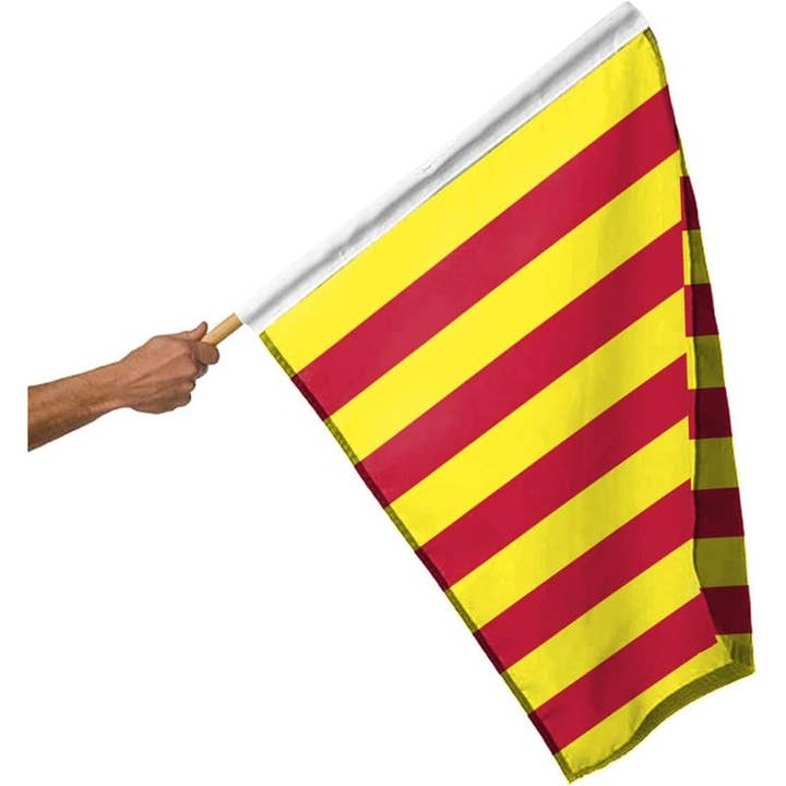 AGAS Slippery Course Racing Flag 24x30 inch - 30" Wood Pole for wholesale by AGAS MFG INC