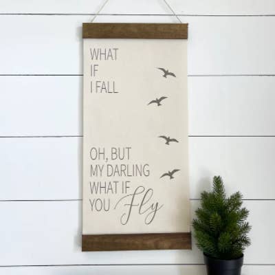 What if I fall? for wholesale by Red Barn Canvas