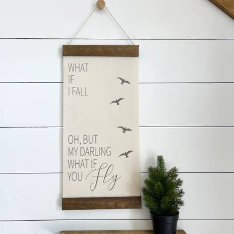What if I fall? for wholesale by Red Barn Canvas