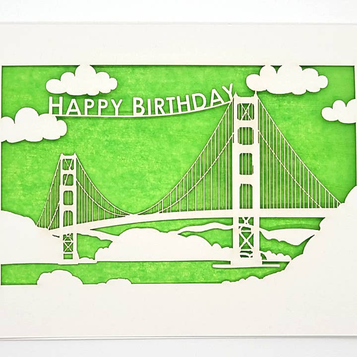 two hermanas - Wholesale Birthday Card - Happy Birthday - Golden Gate Bridge Birthday Card4