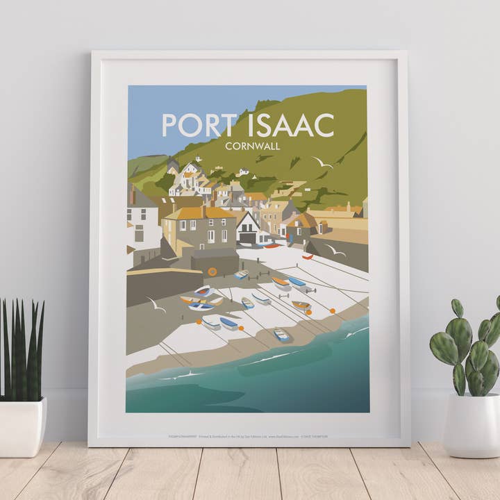 Port Isaac, Cornwall By Artist Dave Thompson - Art Print for wholesale by Star Editions