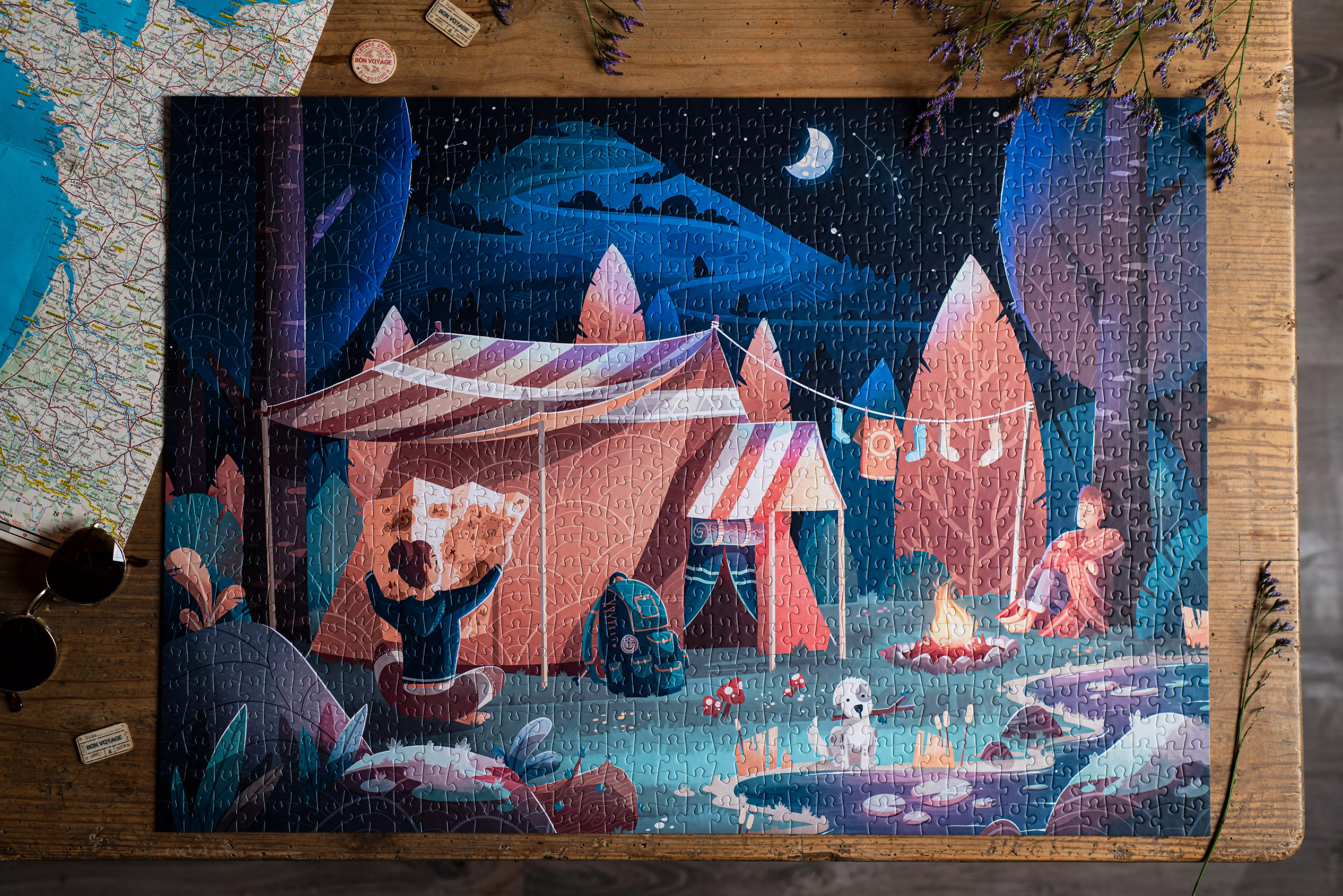Trevell – wholesale Puzzle – Adult – Trevell Camping Under The Stars Puzzle - 1000 pieces1