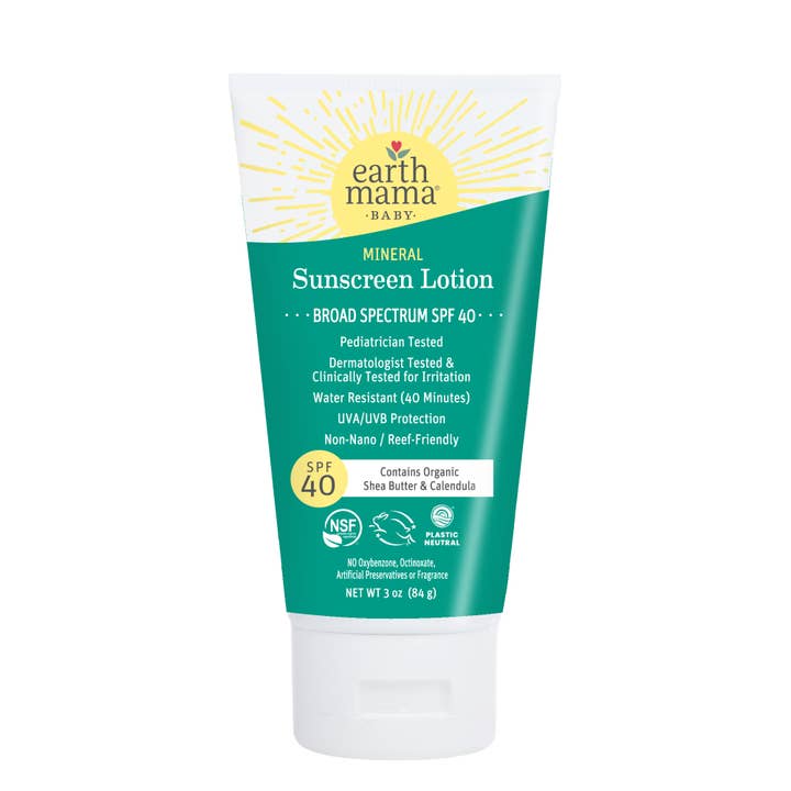 Baby Mineral Sunscreen Lotion - SPF 40 for wholesale by Earth Mama Organics