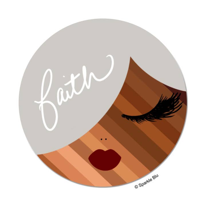 Shades of Beauty, Faith Vinyl Sticker ā Gray Hair for wholesale by Sparkle Blu
