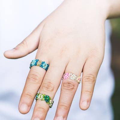 Lucia's Imports - Wholesale Band/Stacked Ring - Flower Ring5