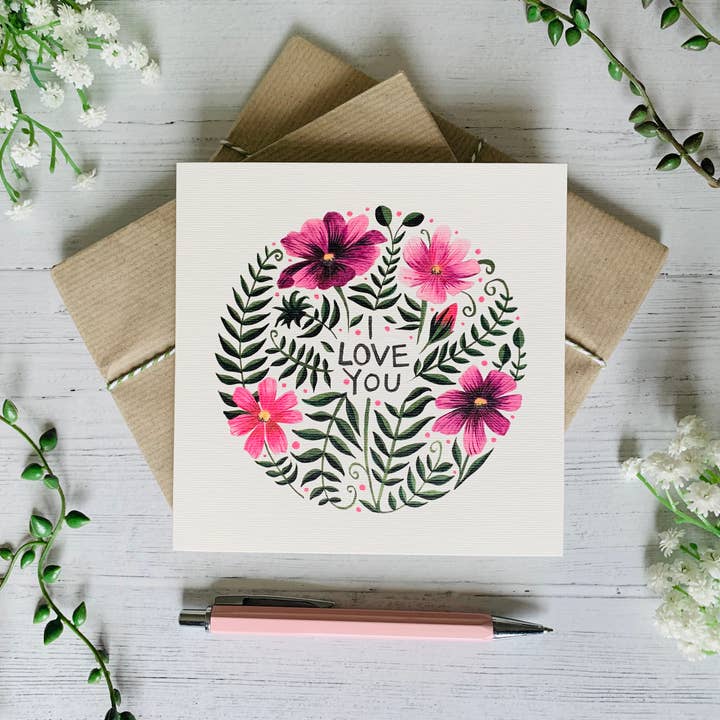 I Love You Greeting Card for wholesale by By Becky Amelia