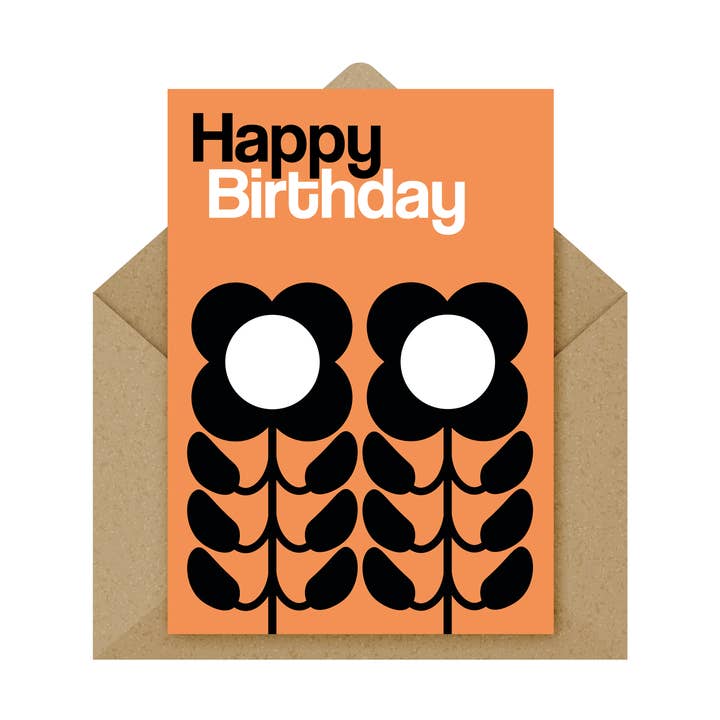 Gelukkige verjaardag bloemenkaart en print voor wholesale door Frances Collett