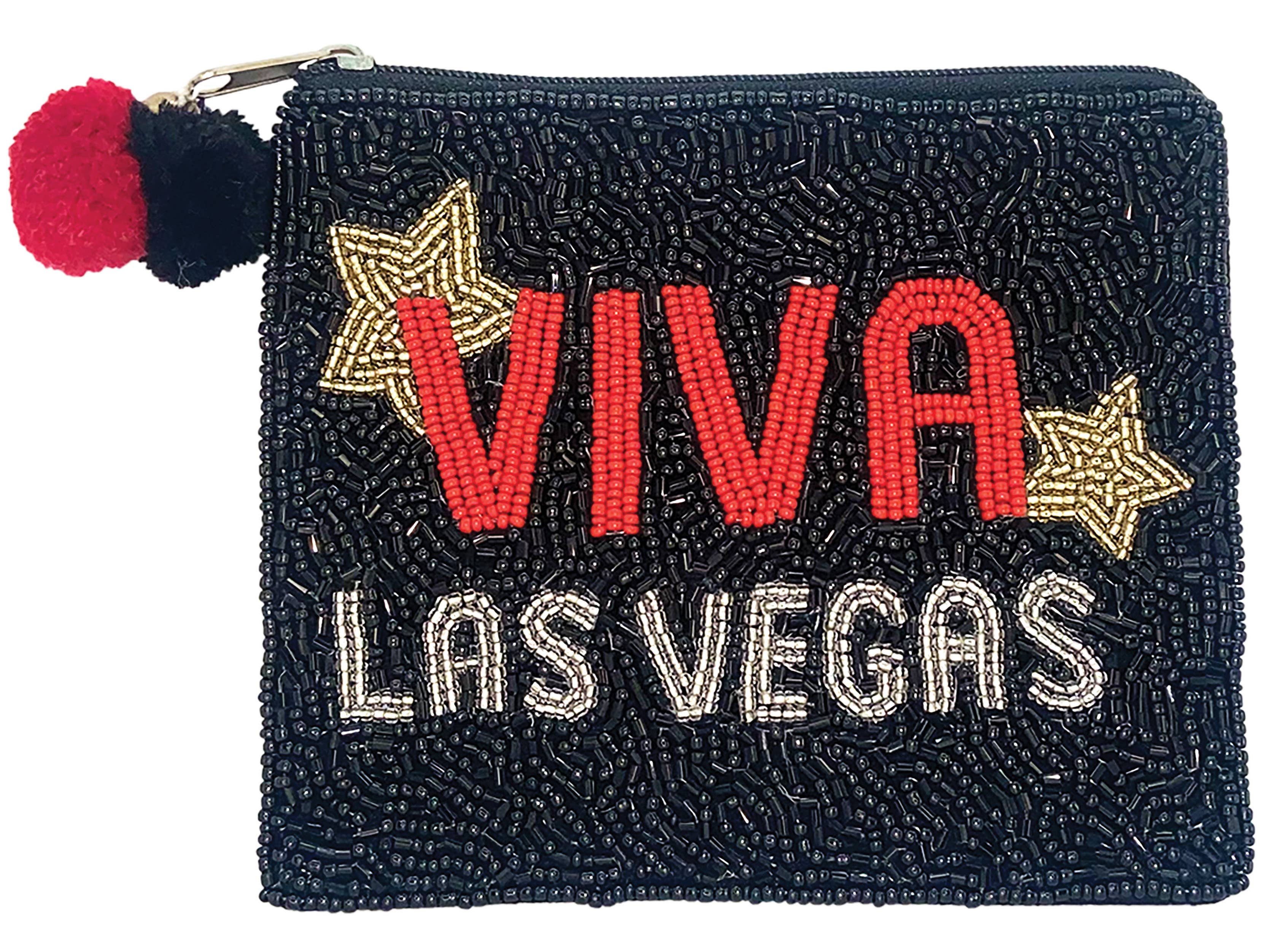 Pizzazz, Inc. – Großhandel Geldbörse – Damen – VIVA LAS VEGAS PERLENBESTICKTES MÜNZETUI0