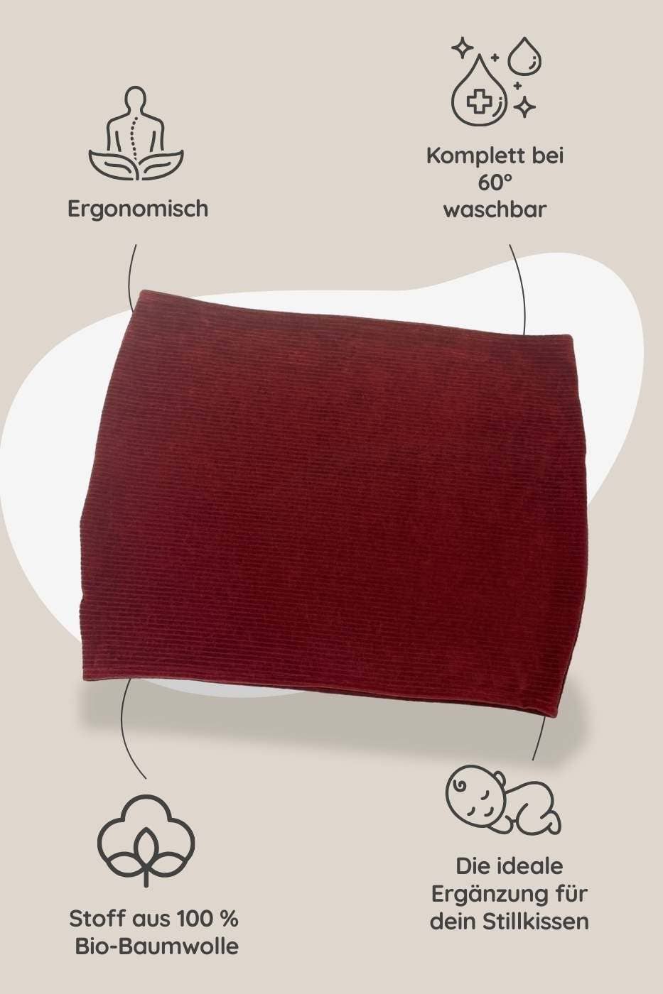 HOBEA-Germany GmbH - Wholesale Nursing Pillow/Pad - Maternity - Baby positioning cover for nursing pillow cord dark red3