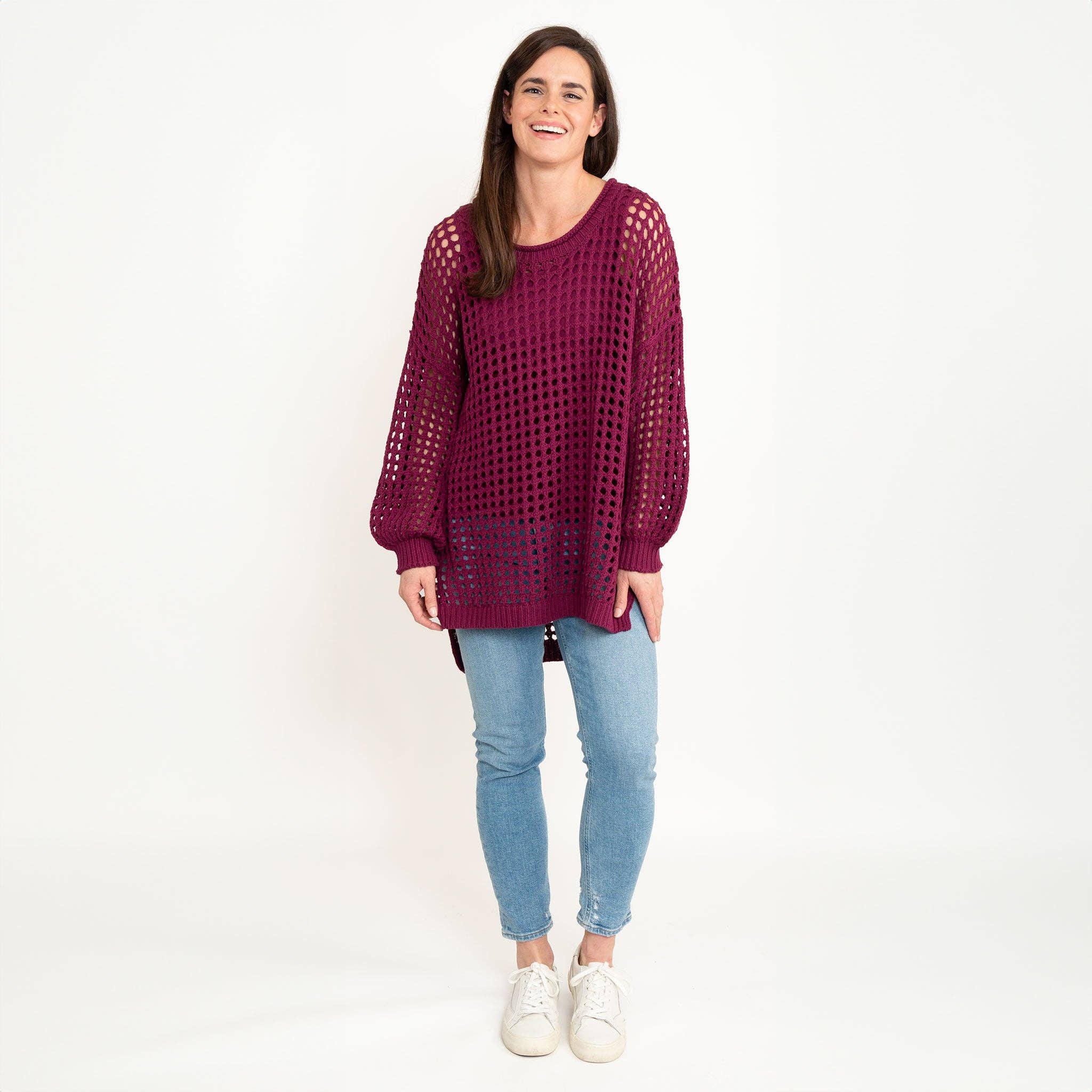 Elsie & Zoey – wholesale Pullovertröja - Dam – Olli virkad tröja5