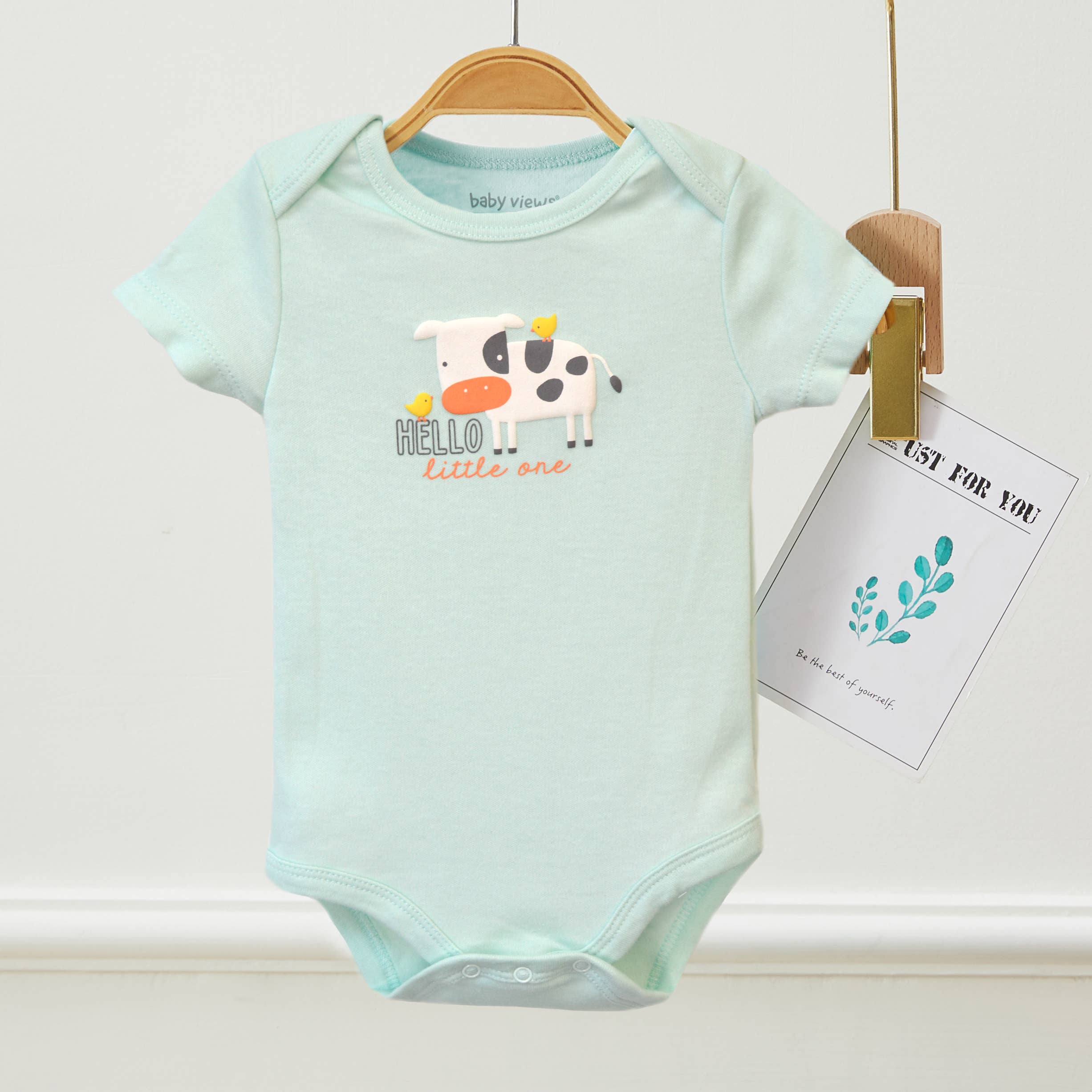 Lollipop Dreams - Wholesale Bodysuit (Non-Footed) - Baby - Pack of 3 Baby Cutie Cow Animal Pattern Bodysuits1