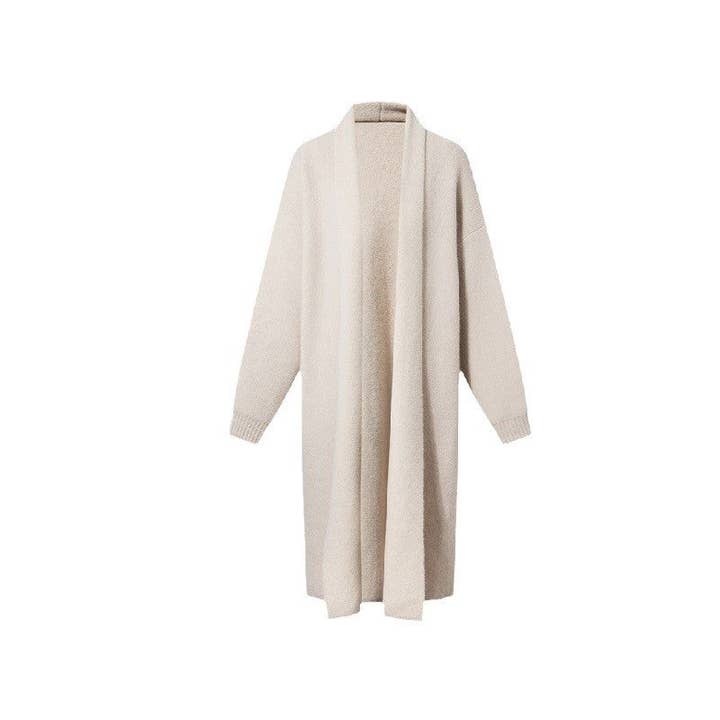 UZ Wholesale Store - Wholesale Cardigan - Women's - Loose Fit Mid-Length Open Front Cardigan Sweater
