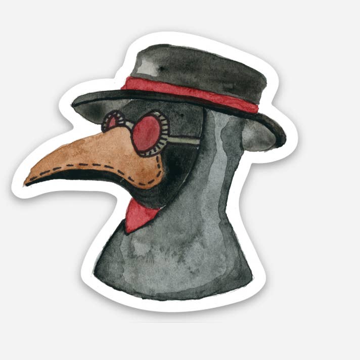 Autocollant Plague Doctor pour la vente par Wild Juniper Art Studio