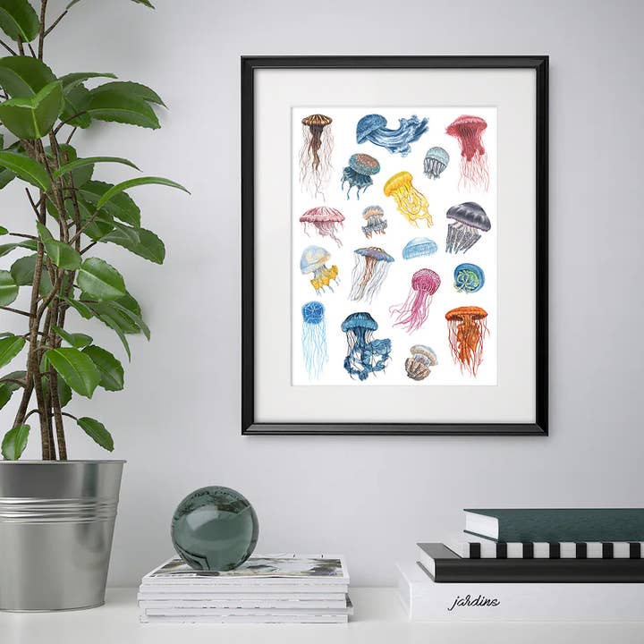 Lucy Locks Art - Wholesale Art Print - Jellyfish A3 Print3