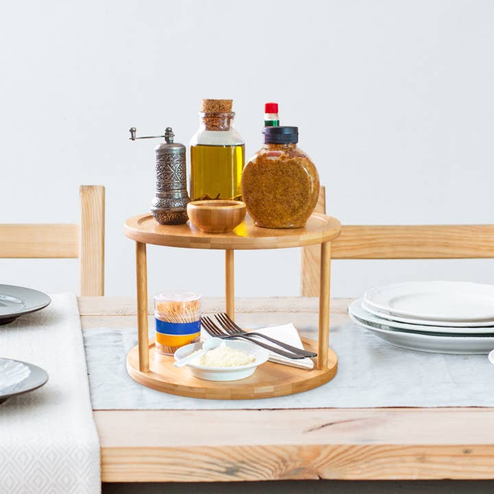 Totally Bamboo - Wholesale Lazy Susan - TB Home Two-Tier Lazy Susan Turntable