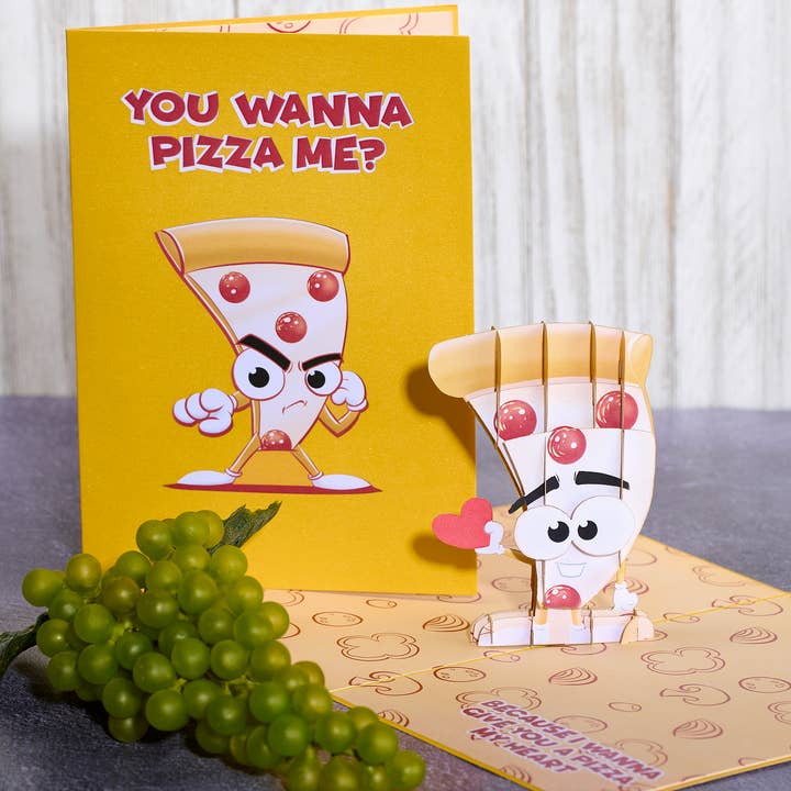 Dirty Pop Cards - Wholesale Love Card - Pizza Love Funny 3D Pop-Up Card for Pizza Lovers