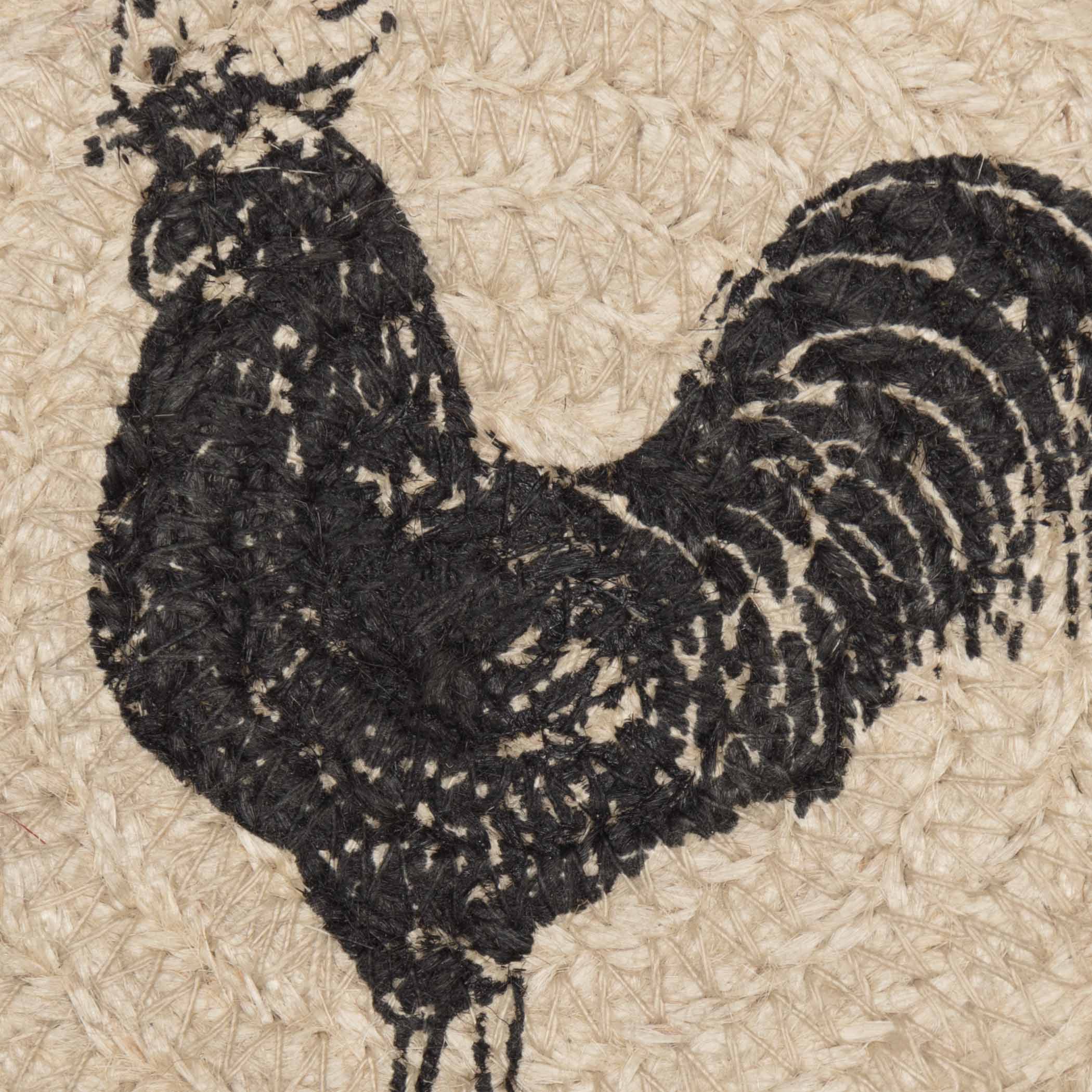VHC Brands - Wholesale Coasters - Sawyer Mill Charcoal Poultry Jute Coaster Set of 65