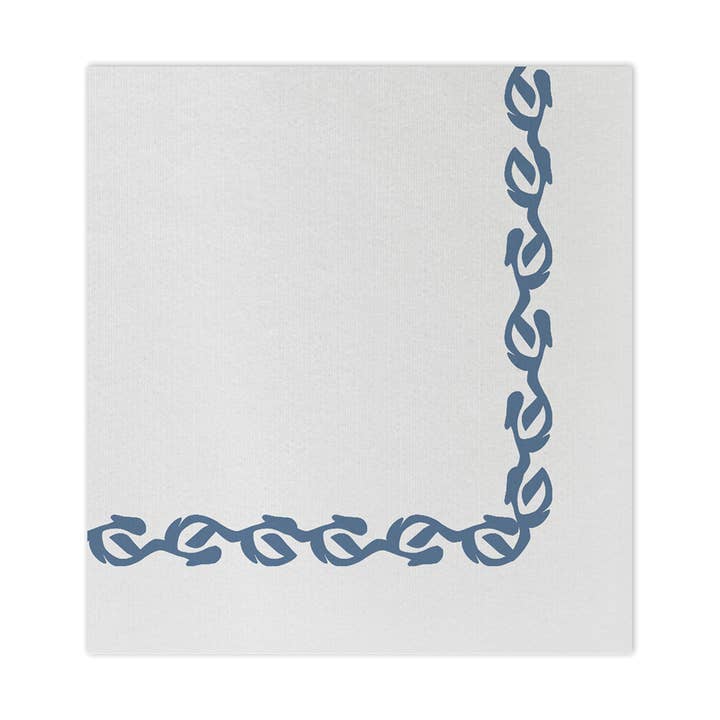 Papersoft Florentine Blue Cocktail Napkins Pack of 20 for wholesale by VIETRI Inc.
