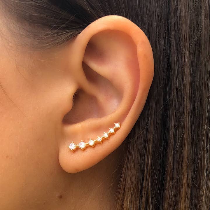 Eleganti ear crawler placcati in oro 18 carati per la vendita all'ingrosso da parte di The Busy Moms Boutique