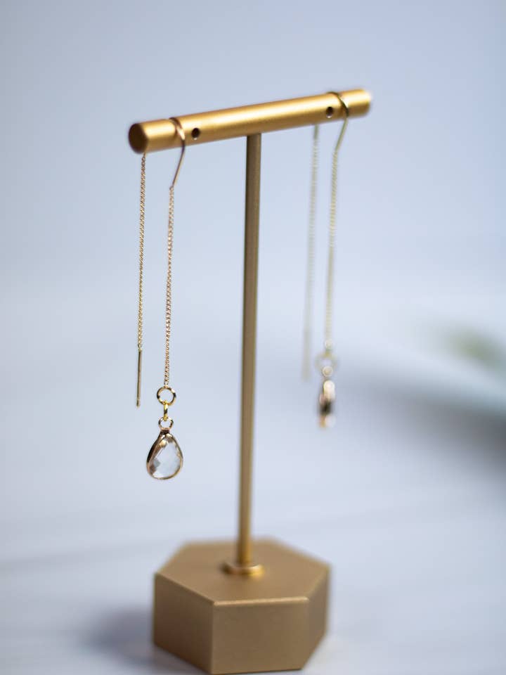 18K forgyldt øre tråd dingler for engroshandel hos EJ Collective Knox