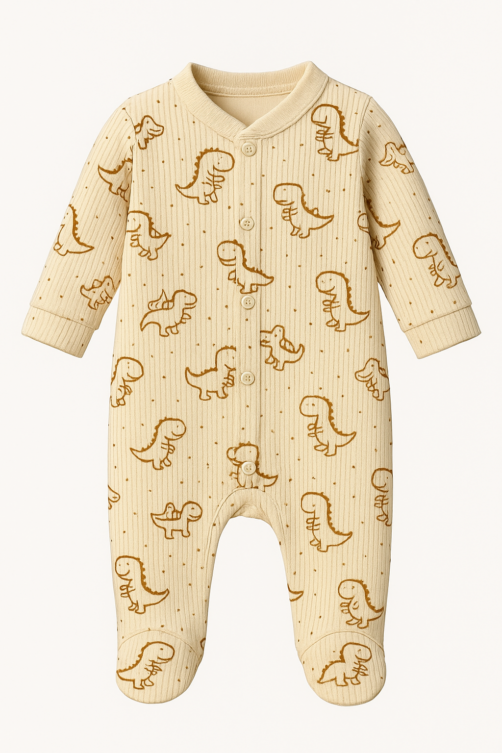 Himmelberg Baby - Vendita all'ingrosso Pigiamino - Neonati - Tutina a coste per neonati Happy Dinosaurs1