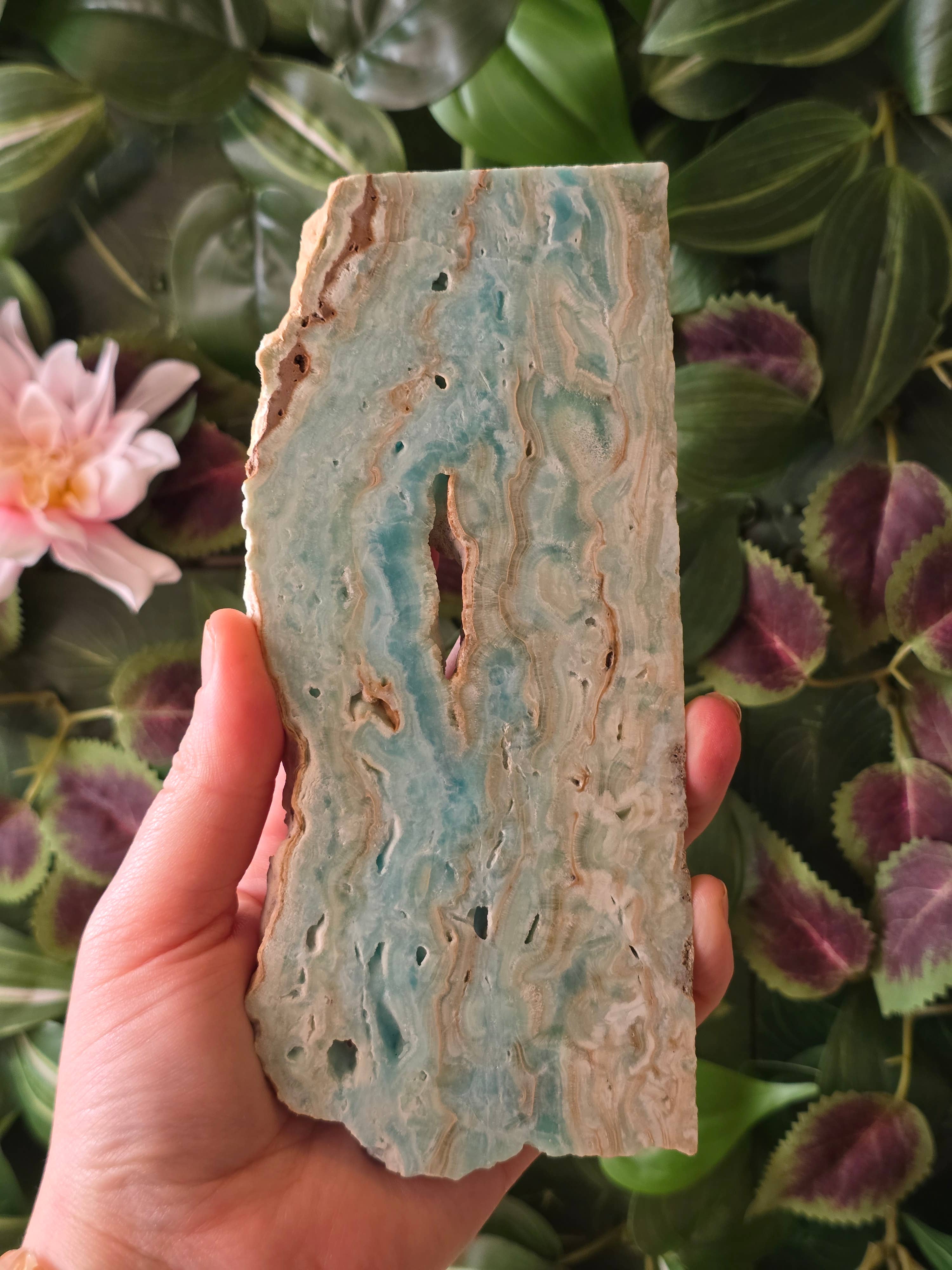 Crystal Cove Minerals - Vendita all'ingrosso Pietra/cristallo spirituale - Fetta di Emimorfite - 306g - 18cm x 8,5cm3