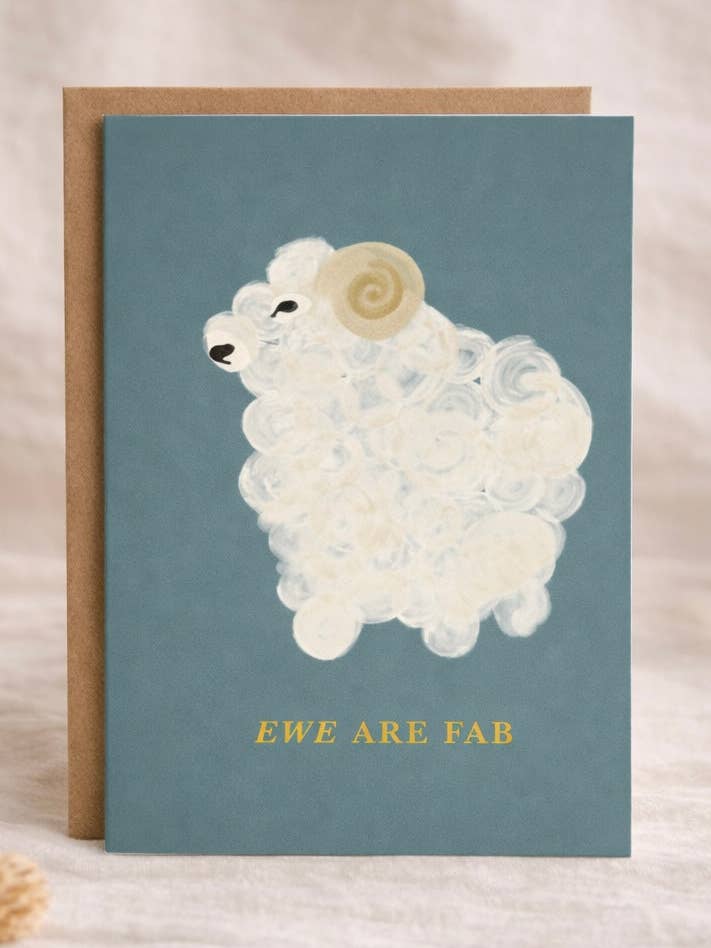 Ewe Are Fab Greeting Card for wholesale by Crumpet Prints