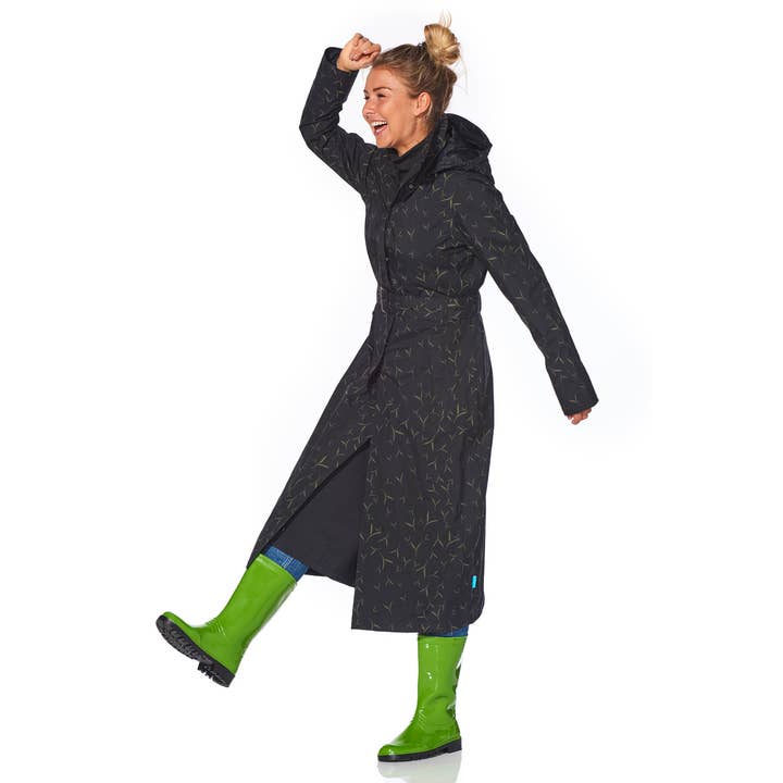 Happy Rainy Days - Vente Imperméable – femme - Happy Rainy Days Veste de pluie longue pour femme Noir/mousse