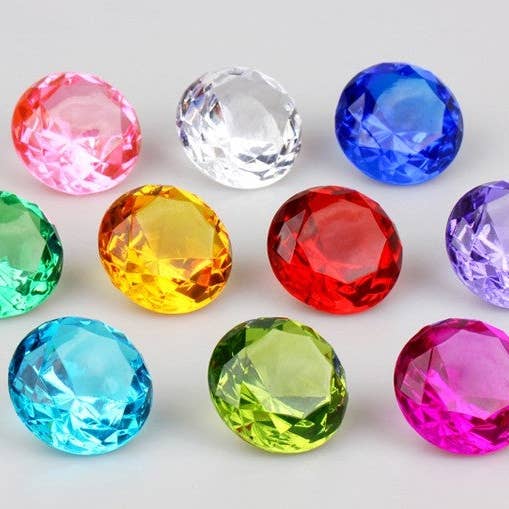 Clear Colorful Assorted Pirate Gems (24 Gems) for wholesale by AZ Trading & Import (Toys, RC Toys & More)