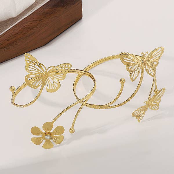 GOLD Adjustable Butterfly Shape Armlet Accessories for wholesale on Faire2