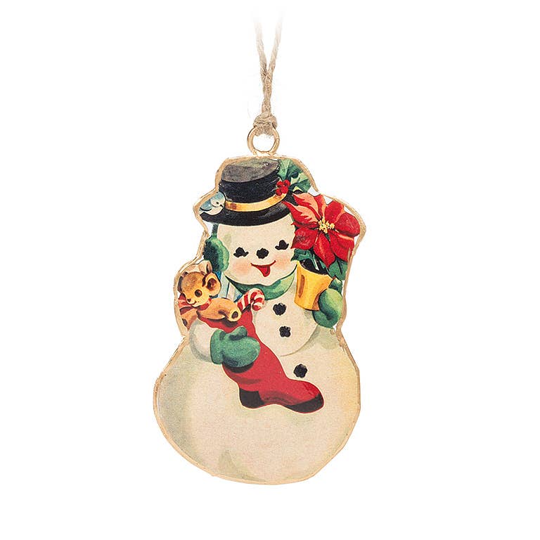 Abbott - Wholesale Ornament - Retro Snowman Ornament-4"H0