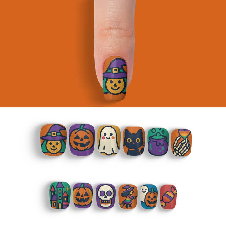 FYNE BODY - Wholesale Press-on/fake nails - Ghostly Glam Halloween Multicolor Press-On Nails53