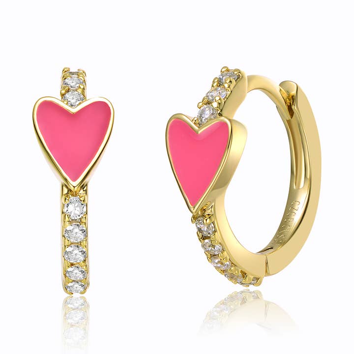 Young Adults/Teens Enameled Slim Hoop Earrings for wholesale by Rachel Glauber