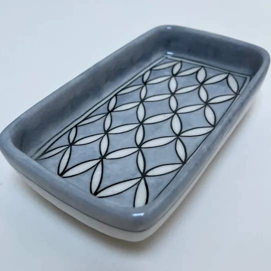 natural habitat – Saboneteira de cozinha por atacado – Saboneteira em Cerâmica Geo Grey1