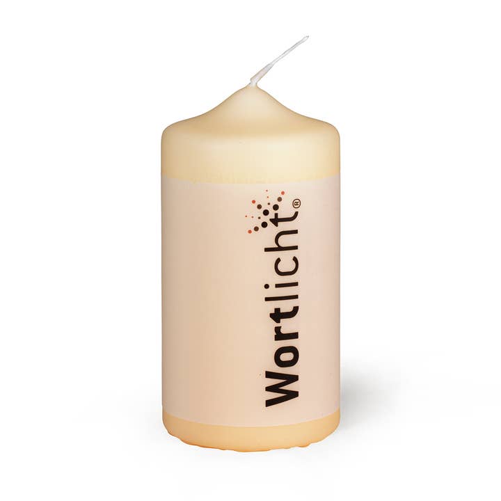 Wortlicht-Kerze – Leuchtende Wünsche zur Hochzeit für den Großhandel von Bulla-Manufaktur