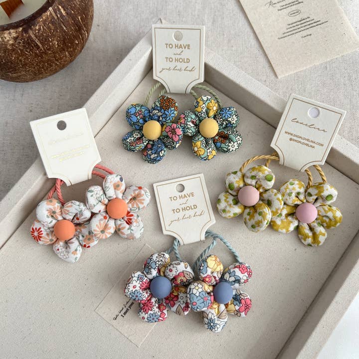 Kinder Haargummis mit Blumenmuster (KOYA) für den Großhandel von LoveLina