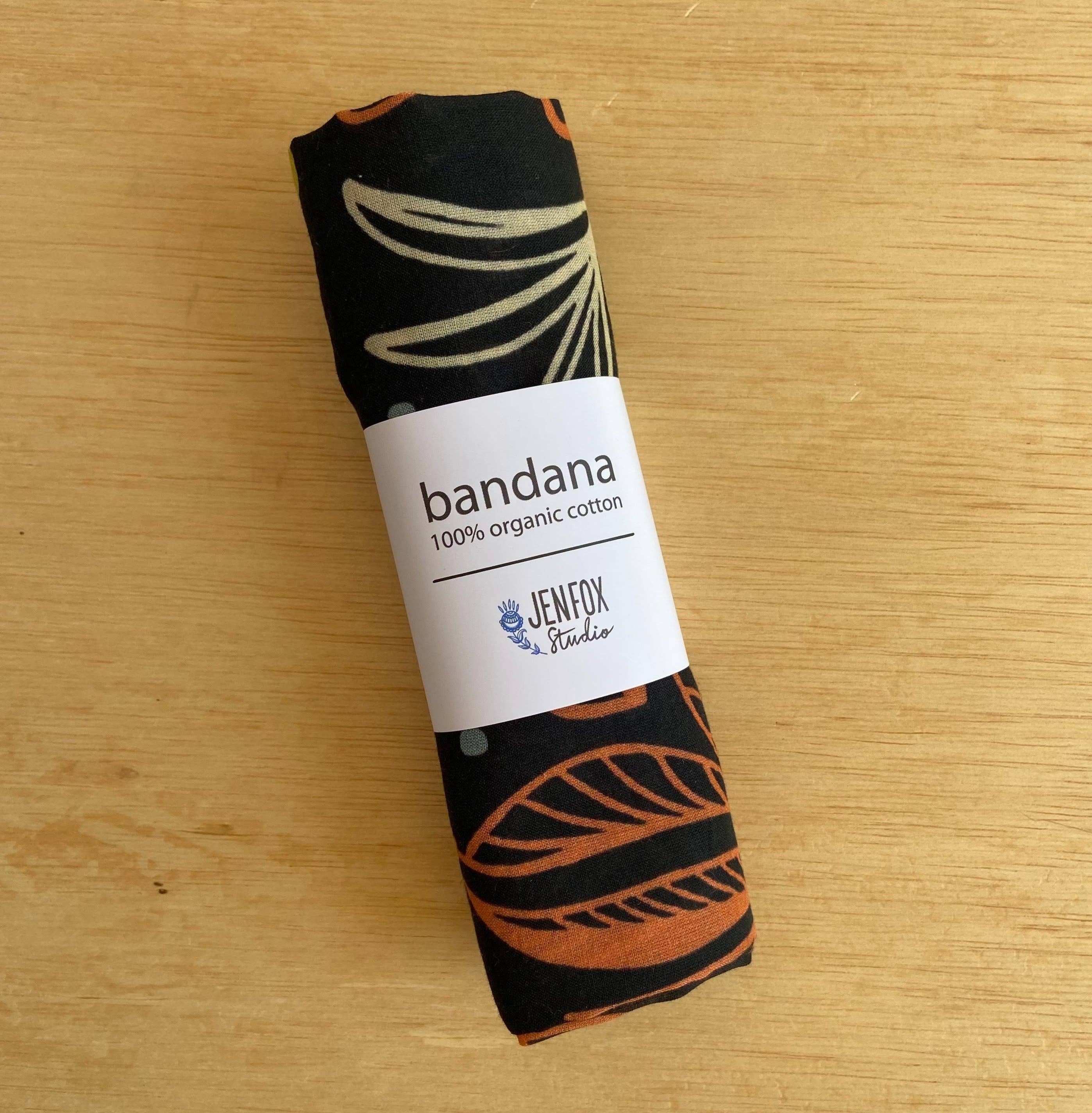 Jen Fox Studio - Wholesale Bandana - Women's - Folk Filigree Bandana in Organic Cotton3