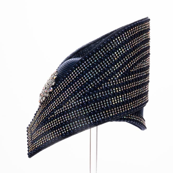 KaKyCo - Wholesale Cloche Hat - Women's - Nafertiti Headdress With Rhinestone And Brooch | AJ725Y3