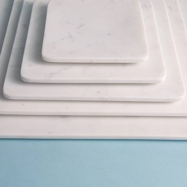 BIDKhome - Wholesale Platter - X-Lg. Square Marble Platter 15" x 15"