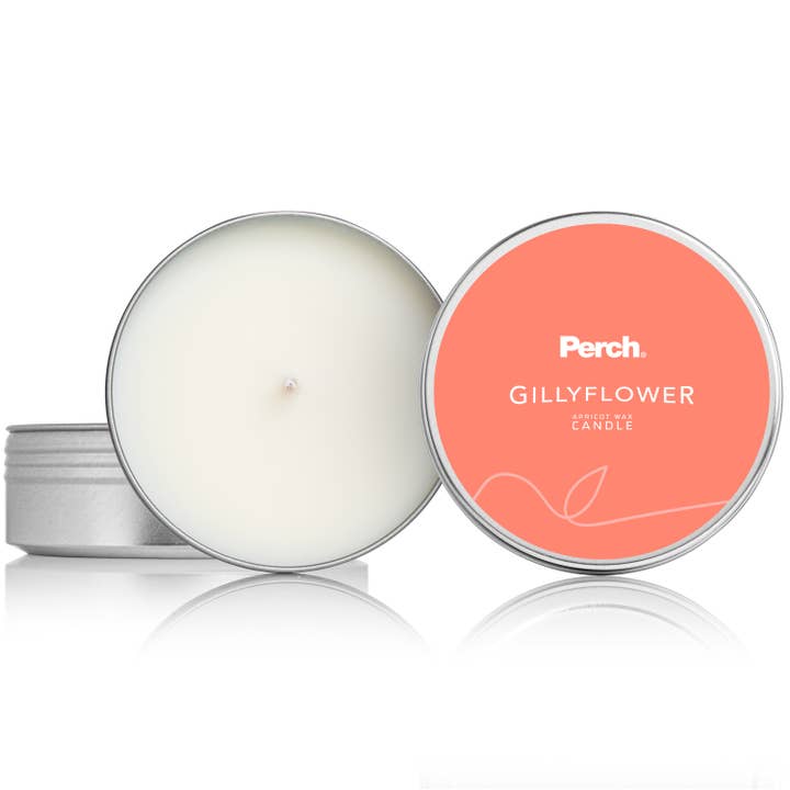 Gillyflower Apricot Wax Pocket Tin Candle for wholesale by Perch® CandleHouse