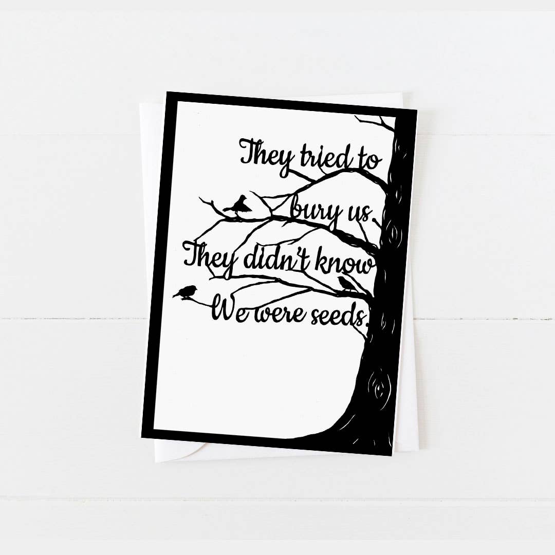 Squirrel Tacos Papercuts - Wholesale Everyday Greeting Card - Greeting Card - They didn't know we were seeds3
