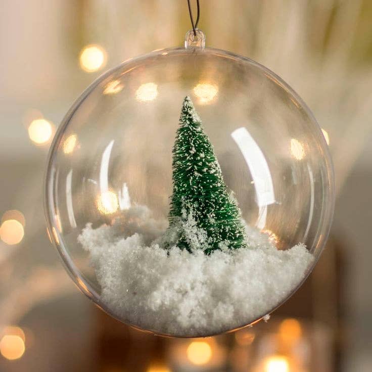 Factory Direct Craft - Wholesale Ornament Set - 110mm Clear Acrylic Fillable Ball Ornament for Gift Cards 4