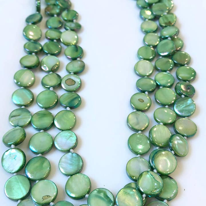 Studio G - Wholesale Beaded/Pearl Necklace - #8023-3 Strand Mother Of Pearl