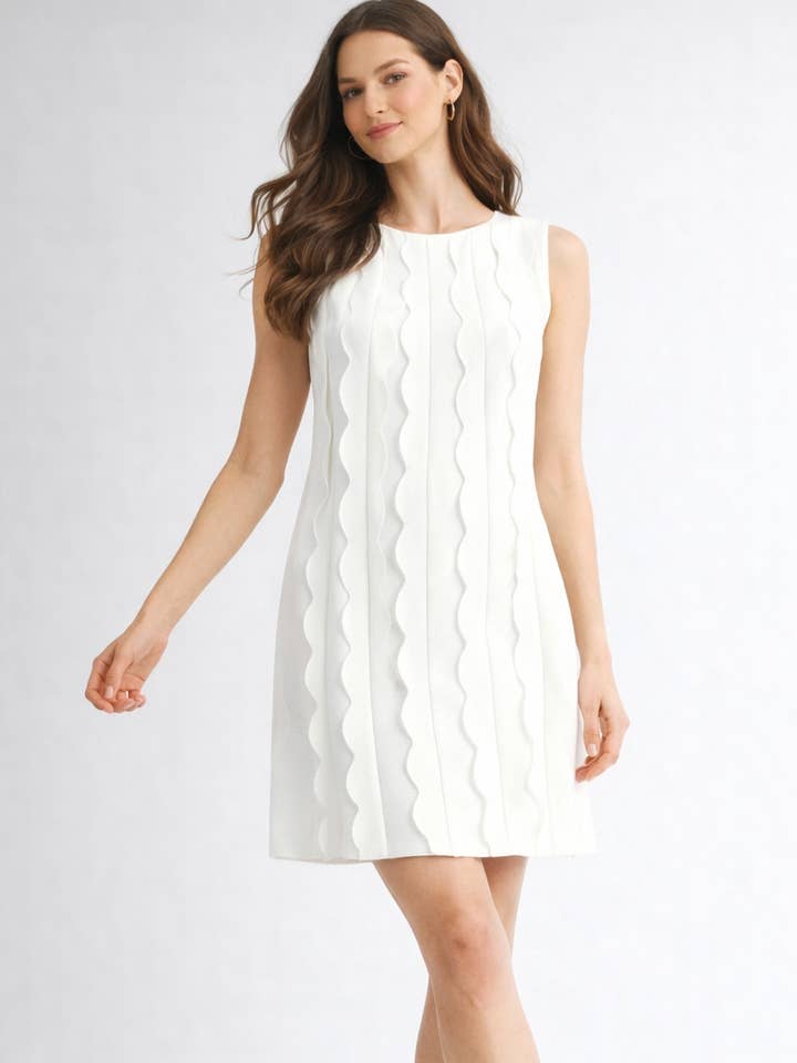 Minikleid mit Muschelsaum für den Großhandel von EB LUXE