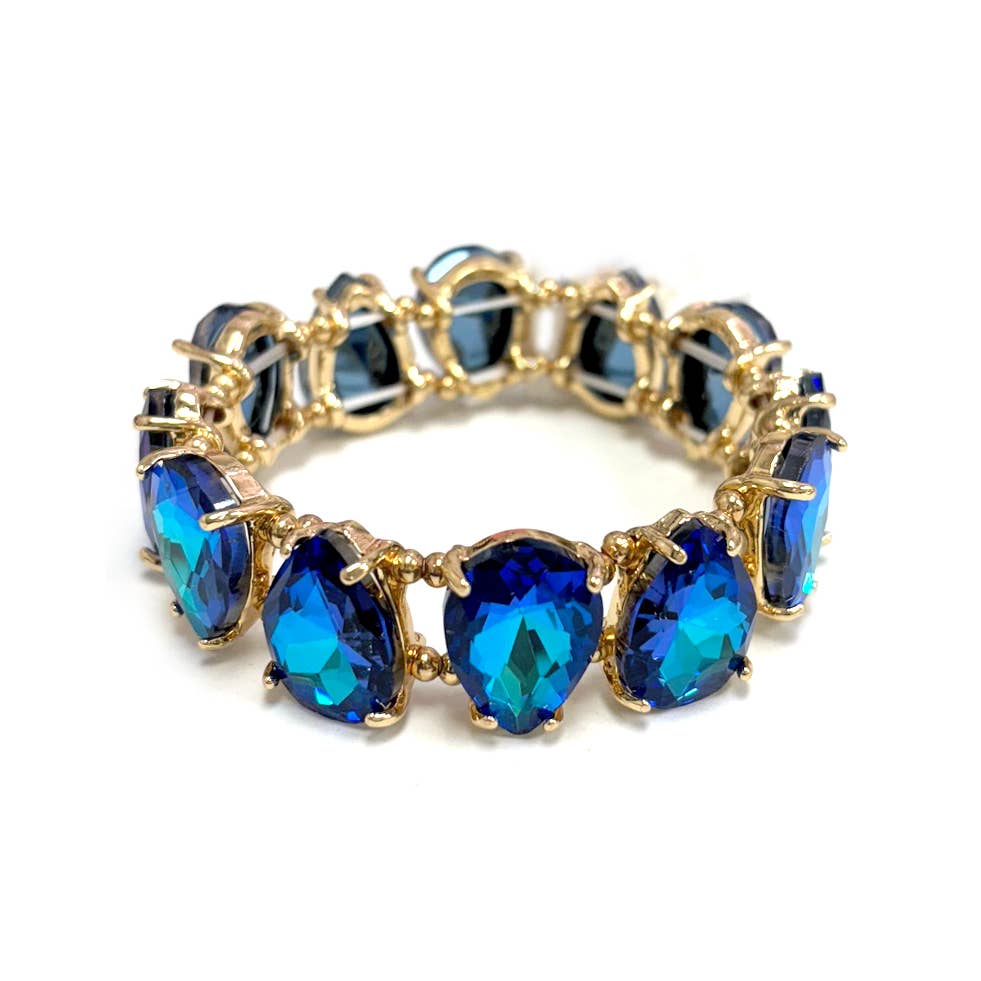 StarryNYC - Vendita all'ingrosso Bracciale con perline - Bracciale elastico con perline di cristallo a goccia di vetro2