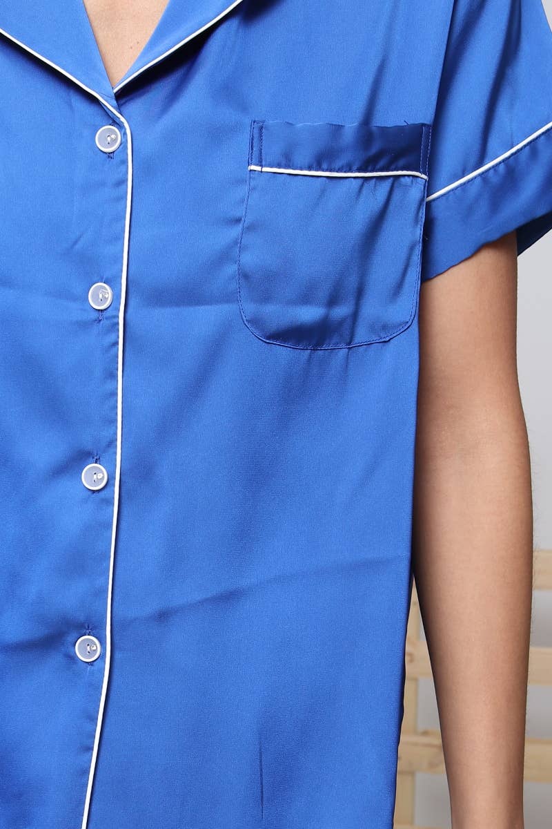 Belle Com'Elle – wholesale Sleepwear set – Women's – Solid Satin Pajama Set / N465117