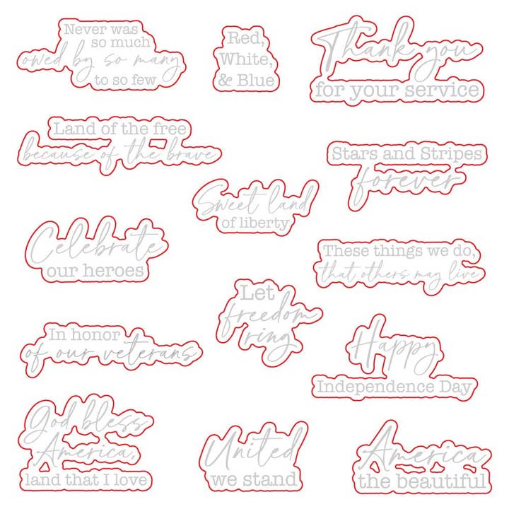 Por Causa dos Corajosos - Honey Cuts - Cortantes Coordenados por atacado de Honey Bee Stamps